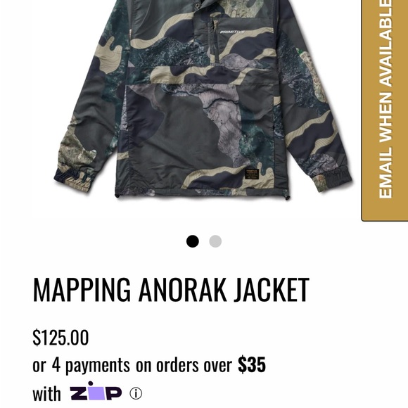 Primitive x Call of Duty MAPPING ANORAK JACKET WINDBREAKER - Picture 3 of 4